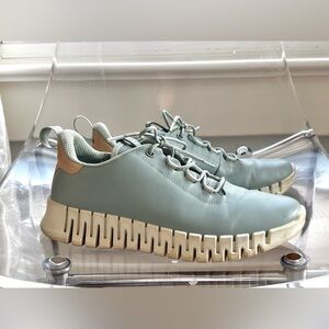 Ecco Leather Blue Sneakers